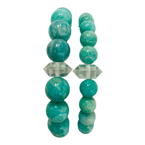 Amazonite Summer Solstice Stackers 10mm or 8mm
