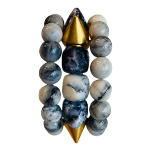STACKED LUXE SPIKE - Dendrite Opal