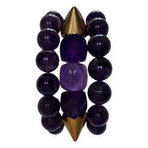 STACKED LUXE SPIKE - Amethyst