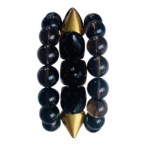 STACKED LUXE SPIKE - Smoky Quartz