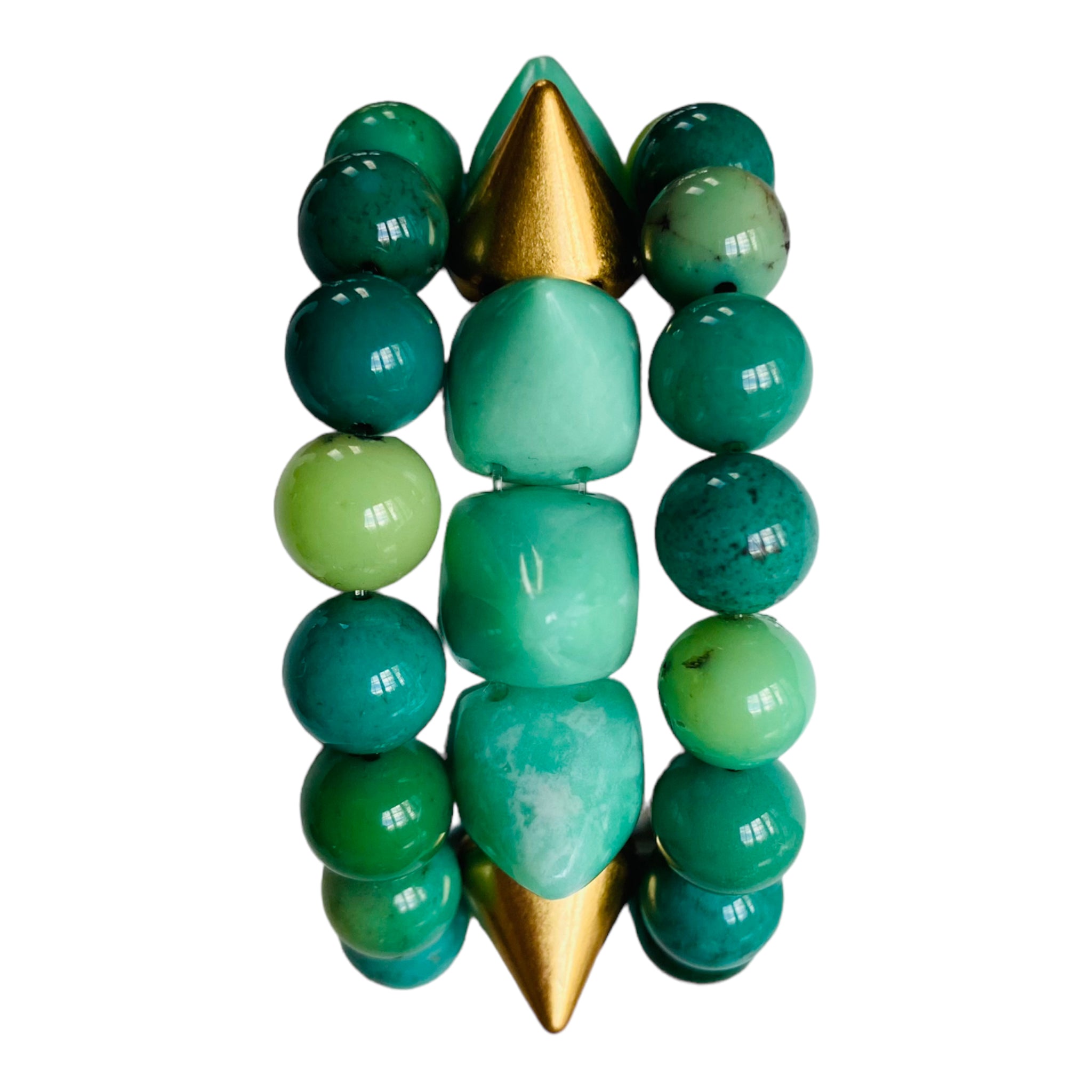 STACKED LUXE SPIKE - Chrysoprase