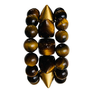 STACKED LUXE SPIKE - Tiger Eye
