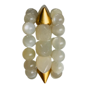 STACKED LUXE SPIKE - Moonstone