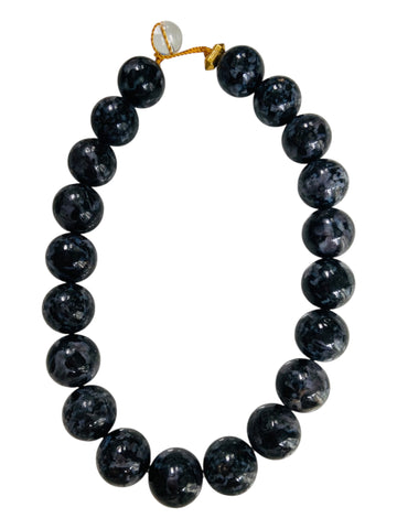 Gumball Neck Hug - Indigo Gabbro Jasper