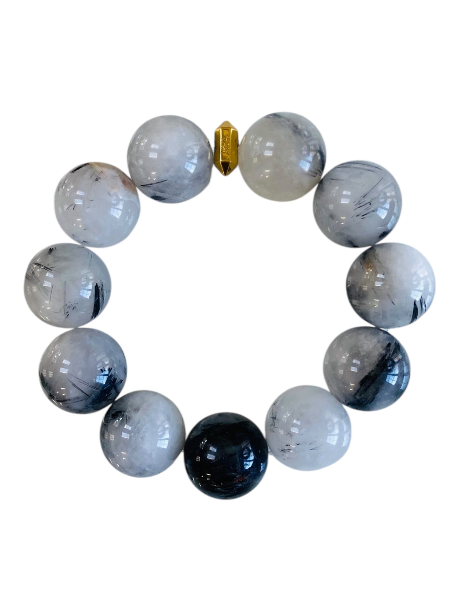 Gumball Wrist Hug - Rutilated Quartz