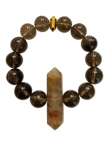 Storm Shield - Smoky Quartz & Moonstone