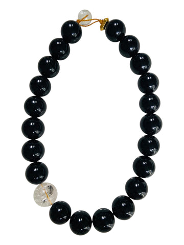 Gumball Neck Hug - Onyx with Crystal Accent