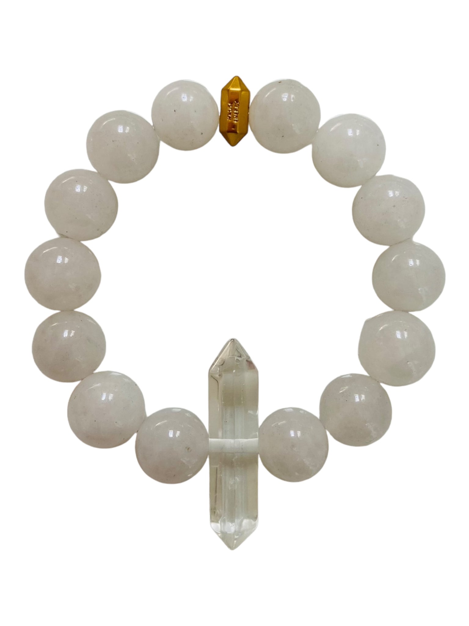 Great Point - White Agate & Clear Crystal Quartz
