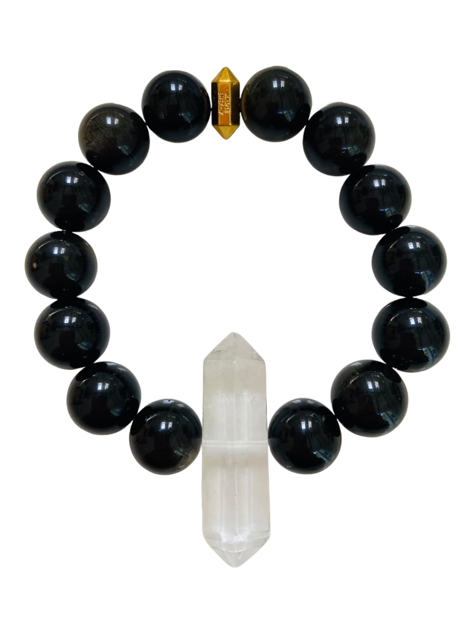 Maria’s Night Sky - Obsidian & Clear Crystal Quartz