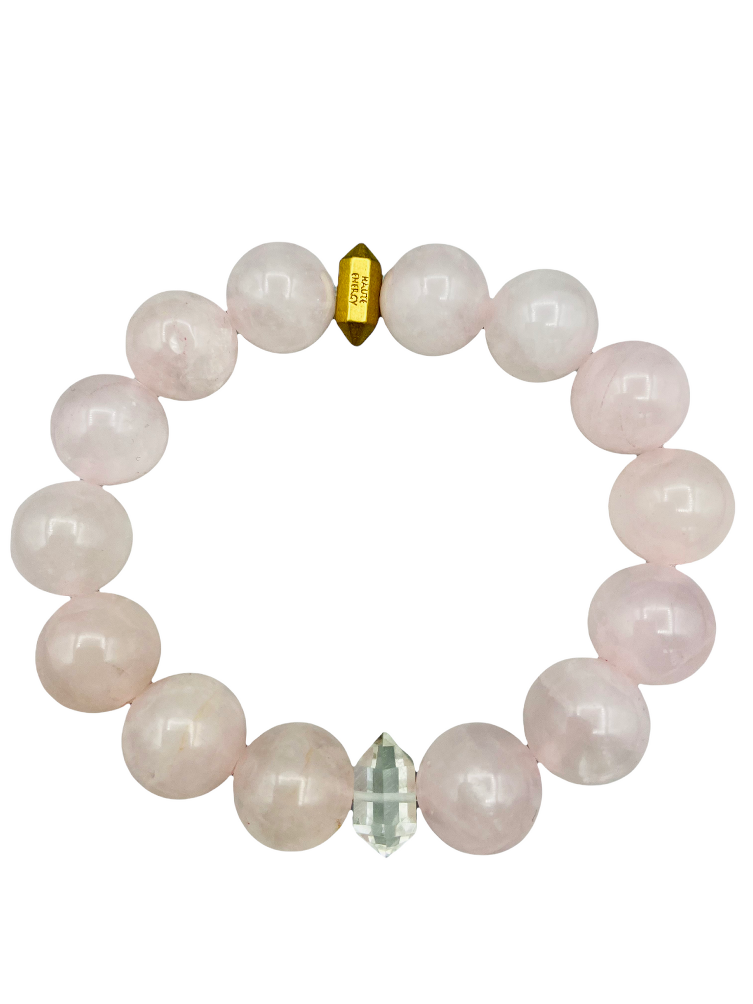 STACKER Rose Quartz with MINI Double Terminated Clear Crystal Quartz