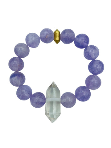 Light Amethyst with Double Terminated Clear Crystal Quartz