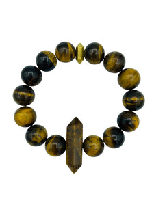 Tiger Eye with Double Terminated Tiger Eye