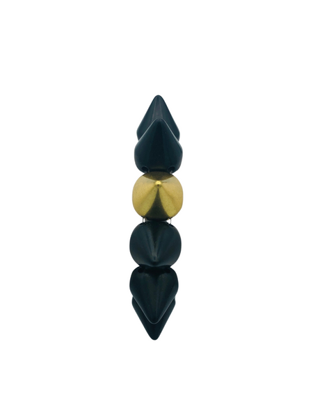 Black Howlite Spike Bracelet
