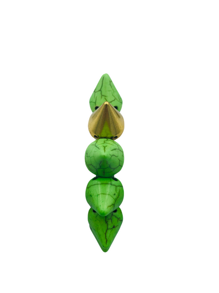 Green Howlite Spike Bracelet