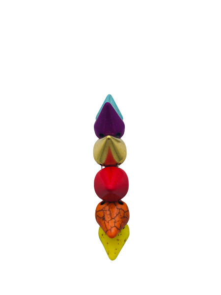 Rainbow Howlite Spike Bracelet