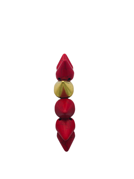 Red Howlite Spike Bracelet