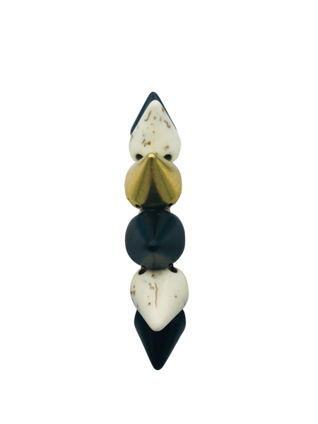 Black & White Howlite Spike Bracelet