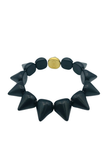 Black Howlite Spike Bracelet