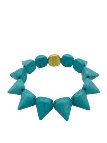 Turquoise Howlite Spike Bracelet