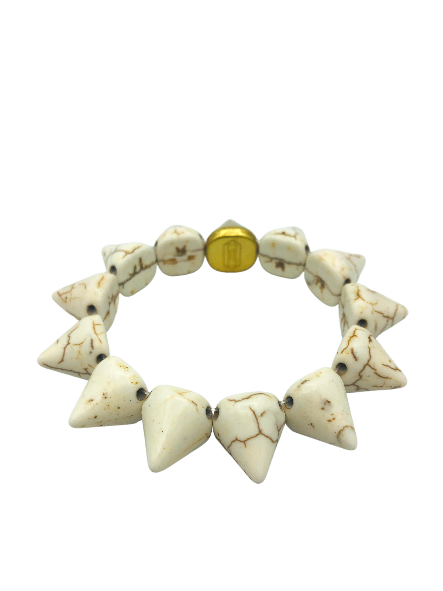 White Howlite Spike Bracelet