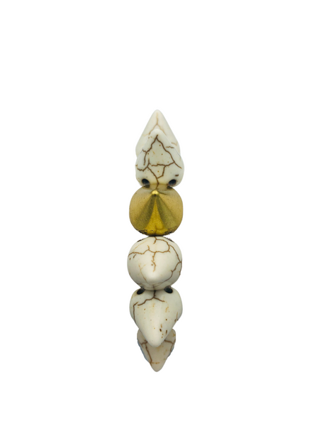 White Howlite Spike Bracelet