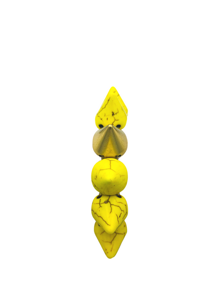 Yellow Howlite Spike Bracelet